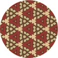 thumbnail image 1 of Ahgly Company Tapis Rond Lavable en Machine Intérieur Transitionnel Pérun Brun, 4 Pieds Rond, 1 of 7