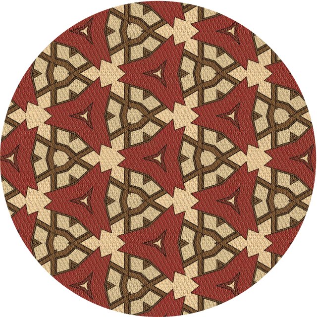 Ahgly Company Tapis Rond Lavable en Machine Intérieur Transitionnel Pérun Brun, 4 Pieds Rond