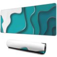 thumbnail image 1 of Superior Gaming Experience with Blue & White Wave Mouse Pad - Non-Slip, XL Size, 1 of 7