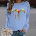 thumbnail image 1 of EQWLJWE Chandails pour Femmes Grande Taille Liquidation Chandail d'Automne pour Femmes à Manches Longues Mignon avec Empreinte de Patte d'Amour Basique à Col Rond Chandail Ample Haut à Enfiler 2023 Chandails Sans Capuche pour Femmes, 1 of 4