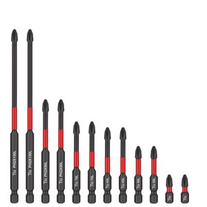 12x Set de visseuse magnétique antidérapante Dureté exceptionnelle, jarret de 1/4" pour visseuses manuelles sans fil