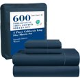 thumbnail image 1 of Softest Cotton Sheets Double Sheet Set Pc Set Thread Count Sateen Bedding Deep Pocket Sheets Cooling Sheets Double Size Sheets Breathable Bed Set (), 1 of 9