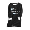thumbnail image 1 of Womens Round Neck Thickened Plush Warm Long Sleeve Tops, 1 of 1
