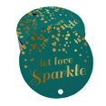 thumbnail image 1 of Inkdotpot Pack Of 50 Real Gold Foil Paper Tags Let Love Sparkle Wedding Favor Hang Tags, 1 of 6