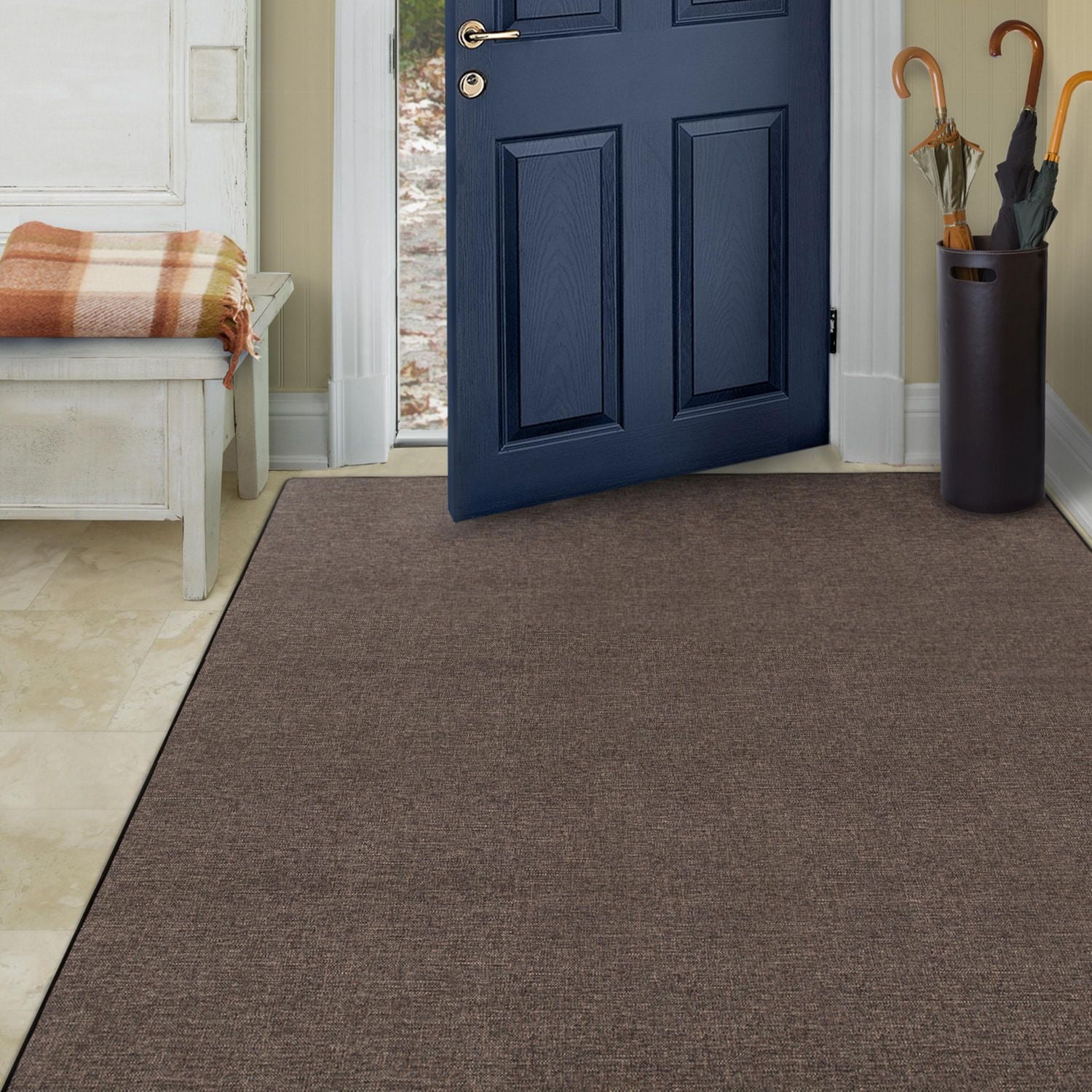Tapis tissé plat de 3 pi x 4 pi, Wicklow, gris