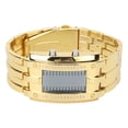 thumbnail image 2 of Men's Watch, Binary Time Mode Display Alloy Men's LED Watch Fashion  Waterproof  For Boyfriend For Daily Wear Men's Gold, 2 of 8