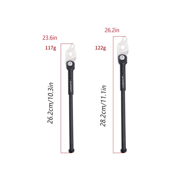 Béquille de Vélo de Remplacement Accessoire de Cyclisme Extérieur Pièces Modifiées Professionnelles Support de Corps de Vélo Béquilles Latérales Rouge 18 Po