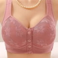 thumbnail image 4 of 3 Pack Front Closure Bras for Women Front Button Closure Bra Full Coverage Bra Senior Front-Closing Wirefree Bra, 4 of 7