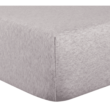 George Bébé 1PK Drap-housse pour berceau 100 % coton, Gris chiné