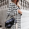 thumbnail image 3 of XZNGL Ladies Long Sleeve Suit Collar Double Breasted Woolen Jacket, 3 of 9