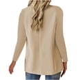 thumbnail image 3 of Grrvtrz Womens One Button Blazer Lightweight Office Work Suit Jacket Stretch Lapel Collar Long Sleeve Jacket with Pockets, 3 of 5