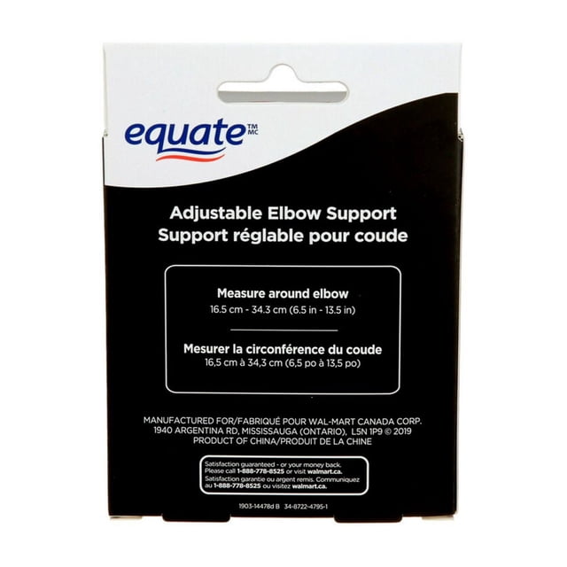 Equate(Tm/Mc) Adjustable Elbow Support 38090WMCA, Adjustable