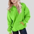 thumbnail image 2 of On Shoulder Top Children Solid Long Sleeve Hoodie Sports Casual, 2 of 7