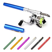Pen Pocket Collapsible Fishing Rod Reel Combo Mini Pen Fishing Pole Kit Telescopic Fishing Rod  Reel Combo Kit