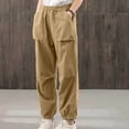thumbnail image 4 of Timegard Cotton Linen Pants pour Femmes, Taille Élastique, Bas Resserré, Pantalon Court Décontracté d'Été avec Poches, 4 of 5