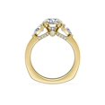 thumbnail image 3 of 0.80 Carat Excellent Oval Shape Genuine Diamond Latest Design Three Stone Engagement Ring for Ladies Solid 18K Yellow Gold Size 7.5, 3 of 8