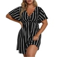 thumbnail image 1 of EQWLJWE Robes d'Été pour Femmes 2023 Robe Décontractée Aguichant pour Femme Mode d'Été à Col en V à Manches Courtes Ample à Imprimé, 1 of 8