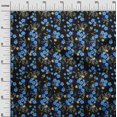 thumbnail image 3 of oneOone Rayon Blue Fabric Floral Sewing Craft Projects Fabric Prints By Yard 56 Inch Wide, 3 of 4
