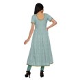 thumbnail image 4 of Moomaya Longues Robes Tuniques en Coton Imprimé à Manches Courtes avec Fente avant pour Femmes, 4 of 6