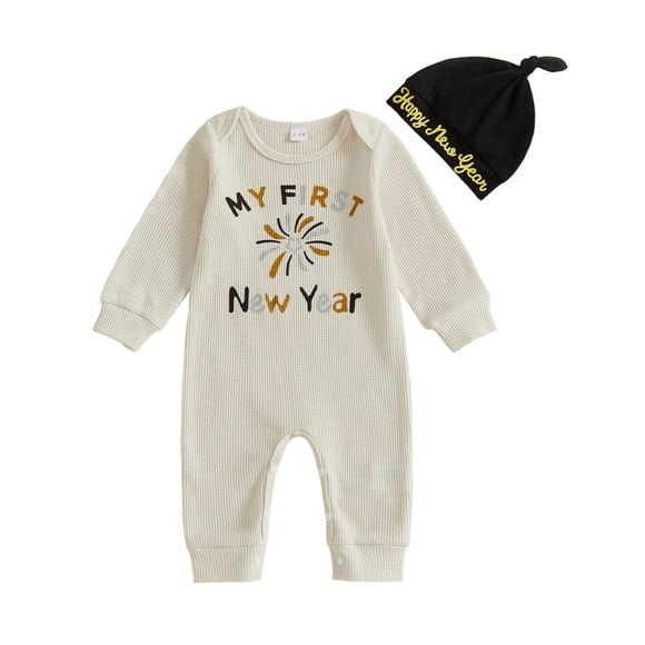 gdxvjhbj Baby Clothes Newborn Baby Boy Outfit Embroidery Romper Knit Long Sleeve Jumpsuit Bodysuit Set 0 3 6 9 12 18 24 Months (Beige,9-12 Months)