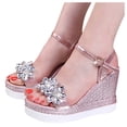 thumbnail image 1 of RKSTN Sandals for Women Open Toe Casual Shoes Rhinestone Comfortable Platform Wedge Sandals Shoes Soft Comfortable Sandals, 1 of 5