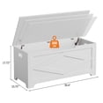 thumbnail image 3 of BeesClover Coffre de Rangement, Banc de Rangement pour Jouets en Bois, Coffre à Jouets Moderne à Couvercle Relevable avec Charnière de Sécurité pour Entrée, Chambre, Salon, Supporte 300 Lb et Assemblage Facile, 3 of 7