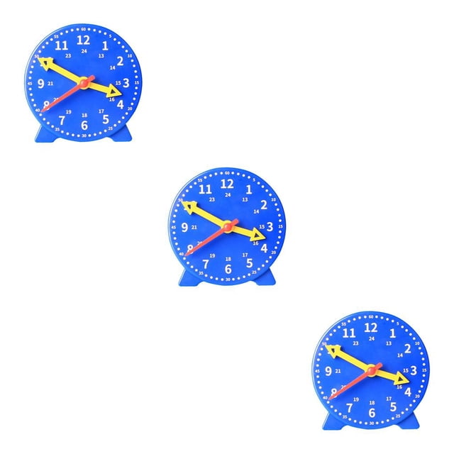 ZLight Educational Clock Learning Time Cognition Kindergarten Teaching Intelligence Development Activities Toys Birthday Blue 3Set