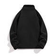thumbnail image 4 of SBYOJLPB Jackets for Men Men'S Solid Color Pocket Zipper Long Sleeved Fleece Cotton Jacket, 4 of 5