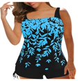 thumbnail image 1 of Women Plus Size Tankini Swimsuits Two Piece Swim Top Shorts Tummy Control Bathing Suits Swimwear, 1 of 7