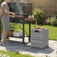 thumbnail image 2 of Costway Propane Tank Cover Table,16Inch Square PE Rattan Gas Tank Storage Box with Flip Lid Mix Gray, 2 of 10