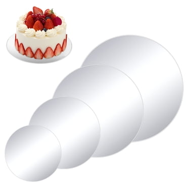 Ruiboury 4piece Cake Board Turntable For Easy And Non-Stick Baking Easy To Clean Cake Turntable Board