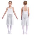 thumbnail image 3 of Oyolan Robe de Danse Ballet Sans Manches en Maille Transparente pour Filles, Blanc 8, 3 of 7