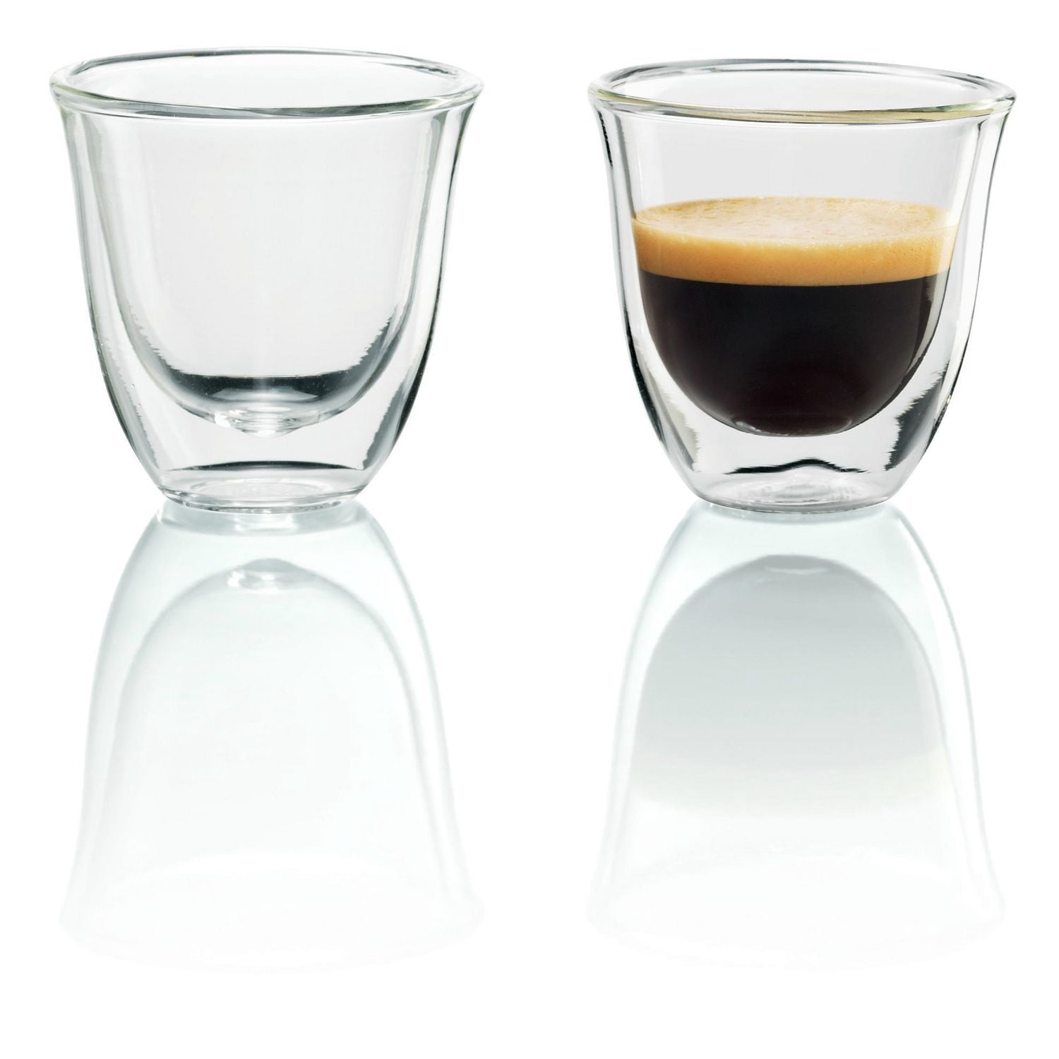 2 verres à espresso isothermes De’Longhi à double paroi