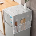 thumbnail image 2 of Washing Machine Cover 100% Cotton Linen Appliance Protector with Side Storage Pockets for Refrigerator Dryer Microwave Oven, 2 of 2