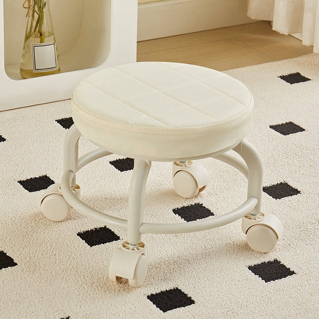Birdeem Tabouret Roulant avec Roues Pivotantes à 360 Degrés, Design Compact pour Économiser de l'Espace, Coussin Ergonomique Offrant une Assise Confortable, Utilisation Multifonctionnelle pour Projets à Domicile Ou Diy