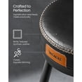 thumbnail image 2 of VASAGLE EKHO Collection - Bar Stools Set of 2, Swivel Counter Bar Stools with Backs, Synthetic Leather with Stitching, Mid-Century Modern, 30-Inch Tall, Kitchen Home Bar, Ink Black ULBC889B01, 2 of 6