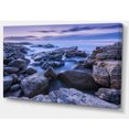 thumbnail image 2 of Rocky Blue Seashore in Morning - Modern Seascape Canvas Artwork, 2 of 3