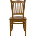 thumbnail image 4 of 2 Pk. HERCULES Series Vertical Slat Back Cherry Wood Restaurant Chair, 4 of 8