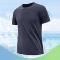 thumbnail image 2 of LNWUY Men's Plus Size Short Sleeve UPF 50+ T-Shirt Quick Dry Rash Guard Athletic Running Swim Top Tee Performance Water Shirts Blue XL, 2 of 6