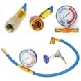 thumbnail image 2 of Air Conditioning Recharge Kit, R134A R12 High Pressure Resistant Refrigerant Recharge Hose Sturdy  For Car, 2 of 8