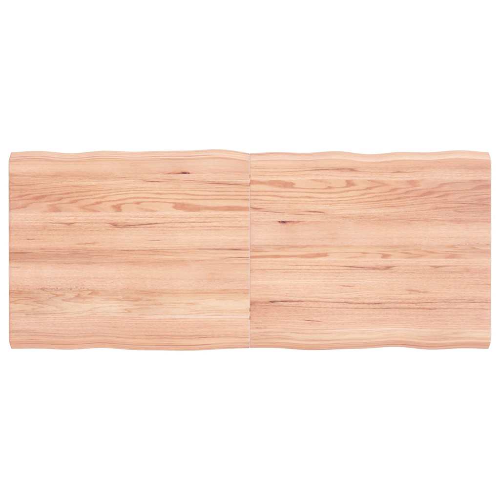 vidaXL Table Top Light Brown 120x50x(2-4)cm Treated Solid Wood Live Edge
