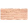 thumbnail image 1 of vidaXL Table Top Light Brown 120x50x(2-4)cm Treated Solid Wood Live Edge, 1 of 7