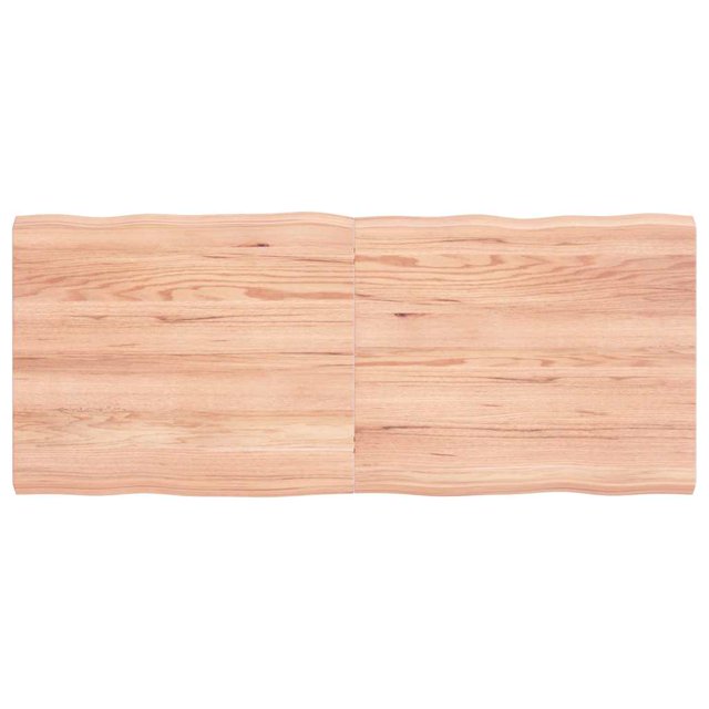 vidaXL Table Top Light Brown 120x50x(2-4)cm Treated Solid Wood Live Edge