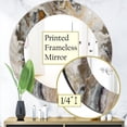 thumbnail image 3 of Designart 'Onyx Detail Composition' Mid-Century Mirror - Oval or Round Wall Mirror - 32x32, 3 of 3