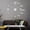 Silver, variant on fheaev Frameless DIY Wall Mute Clock Mirror Sticker Home Office Decor