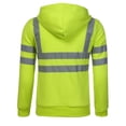 thumbnail image 3 of Long Sleeve Tops Mens Road Work High VisibilityPullover Long Sleeve Hooded Sweatshirt Tops Blouse, 3 of 6