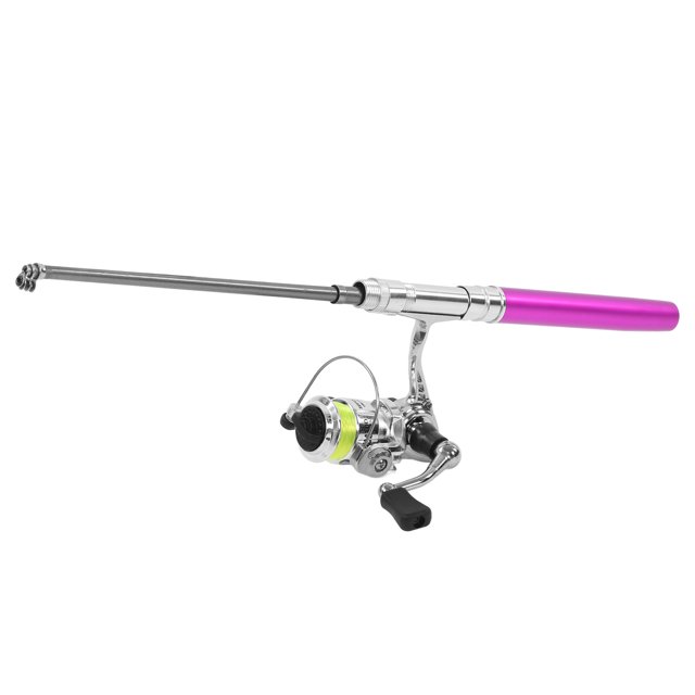 Fishing Portable Mini Pen Shape Fishing Rod Pole Pocket Retractable Fishing Rod with Reel Wheel