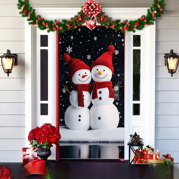 WMQPNNS New Trending Christmas Door Curtain Door Cover Santa Door Cover Decorative Tapestry Holiday Party Door Curtain Tapestry Door Cover Christmas Party Decoration Todays Deals Clearance Sale