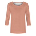 thumbnail image 4 of Birdeem Blouse pour Femmes Mode Féminine T-Shirt Uni Manches 3/4 Blouse Col Rond Hauts Décontractés, 4 of 12