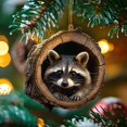 thumbnail image 5 of Boovnll Christmas Tree Decorations, Christmas Animalss Ornaments Owls Raccoons Christmas Decorations Christmas Tree Pendants 2D Flat Printing Acrylic Small Pendants, Christmas Decorations, 5 of 5